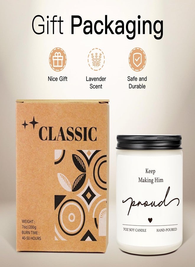 Hakumata Sympathy Gifts, Keep Making Him Proud Memorial Candle Gifts, Bereavement Gift for Loss of Loved One, Anniversary of Passing, Remembrance Gift for Loss of Dad, Brother, Husband, Son - Image 4